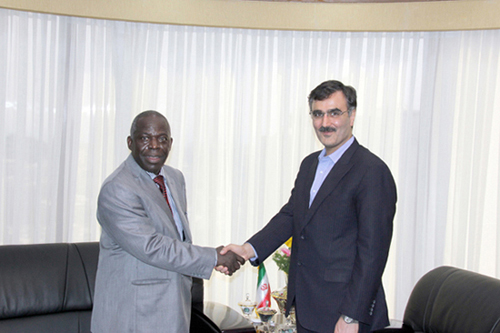 دیدار دکتر محمدرضا فرزین، رئیس هیأت عامل صندوق توسعه ملی با دکتر محمد احمد کیسوله  سفیر اوگاندا 